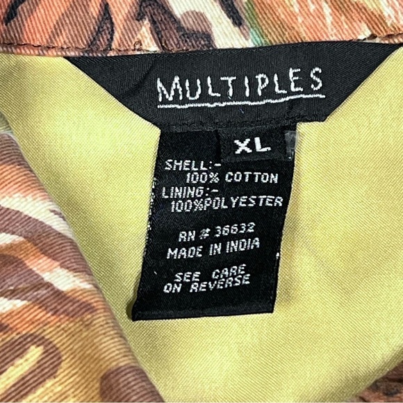 MULTIPLES Animal Print Button-Up Lined Jacket Women's Size XL - Picture 15 of 16